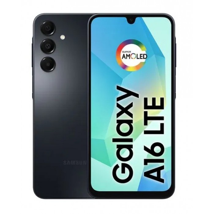Oferta Relâmpago Celular Samsung Galaxy A16 Preto, 128GB, 4GB RAM, Câmera Tripla de até 50MP, Câmera Frontal 13MP, Tela 6.7", NFC, IP54, Bateria 5000 mAh e Processador Helio G99